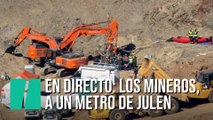 Duodécimo día del rescate de Julen: Los mineros, a menos de un metro del menor