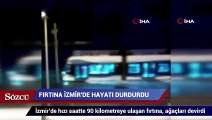 Fırtına İzmir'de hayatı durdurdu