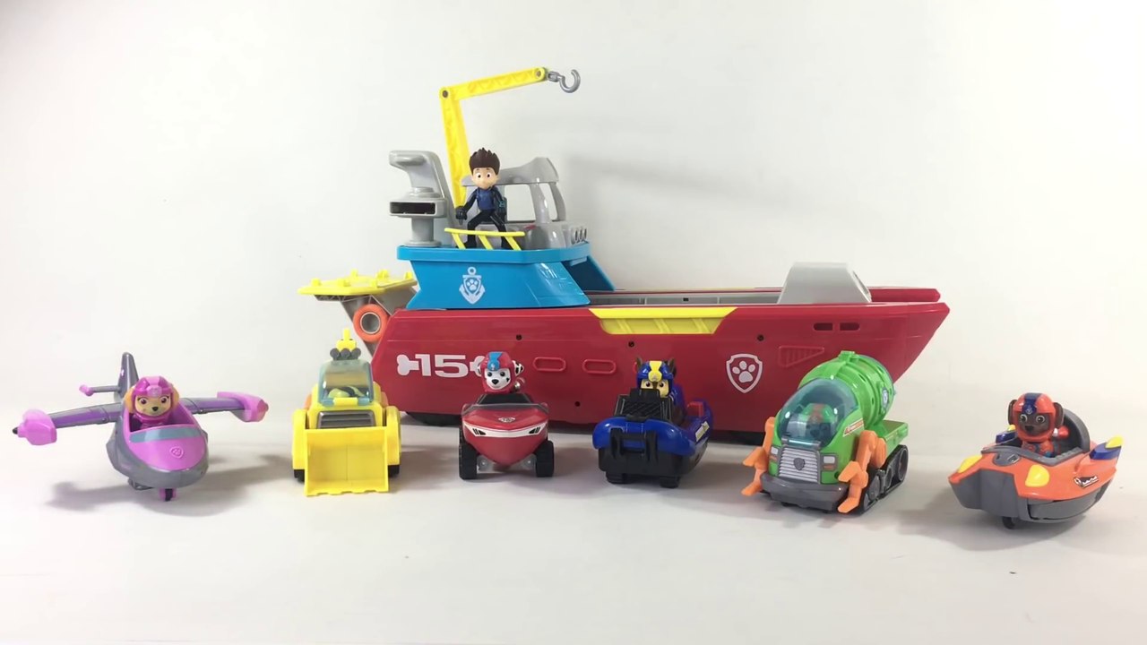 Paw Patrol Sea Patrol Vehicles Complete Chase Marshall Rubble Rocky Zuma Skye || Keiths Toy Box