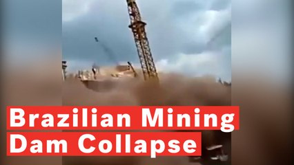 Download Video: Watch: Dramatic Moment Mining Dam Collapses In Southeastern Brazil