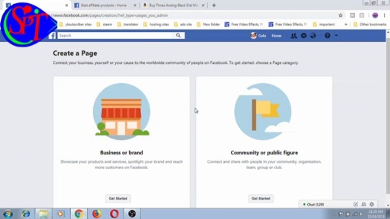 how to creat facebook business  page