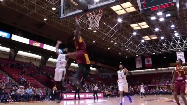 JaCorey Williams throws down the alley-oop!
