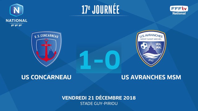 J17: US Concarneau - US Avranches MSM (1-0), le résumé