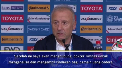Zaccheroni tidak tahu tentang update cedera pemain