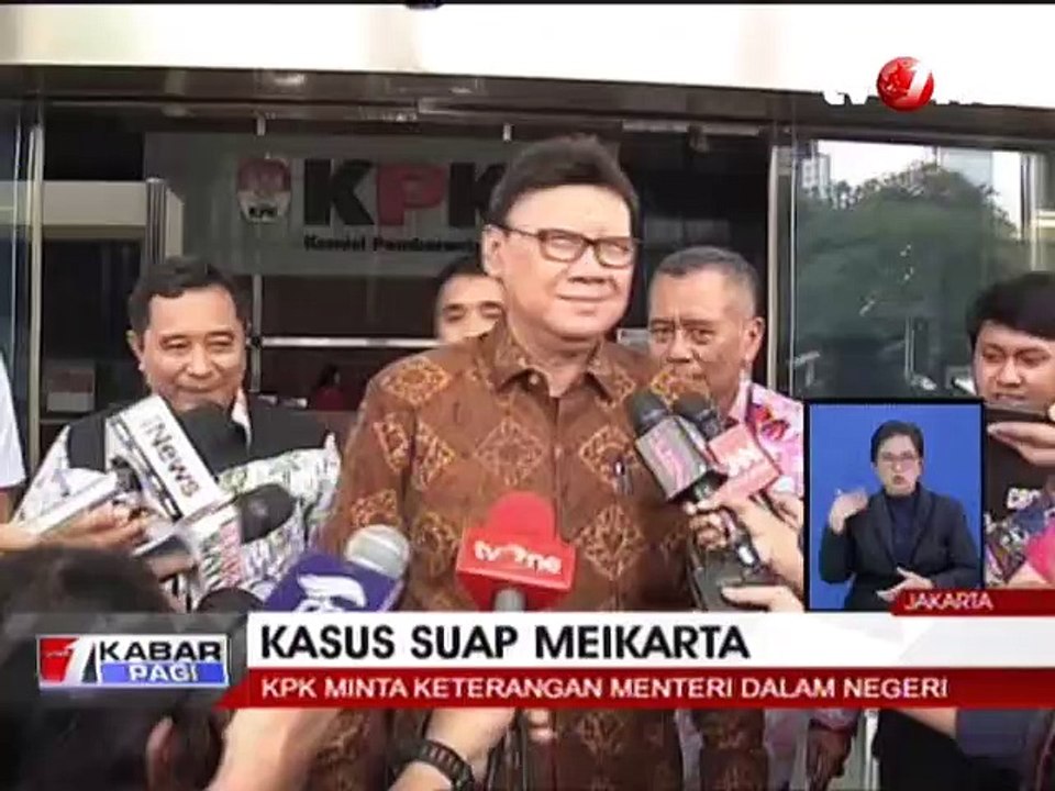 Kasus Suap Meikarta, KPK Minta Keterangan Mendagri
