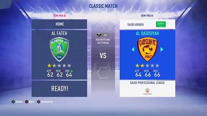 Saudi Premier Pro League - Al-Qadisiyah @ Al-Fateh - FIFA 19 Simulation Full Game 27/1/19