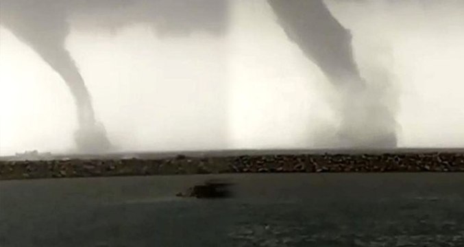 Antalya'da Denizde Çıkan Hortum, Cep Telefonu Kamerasıyla Saniye Saniye Görüntülendi