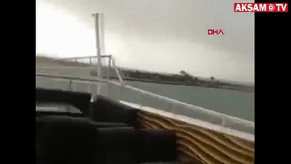 Antalya’da denizde çıkan hortum görüntülendi