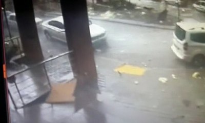 Kemer Devlet Hastanesi'nde hortum kamerada