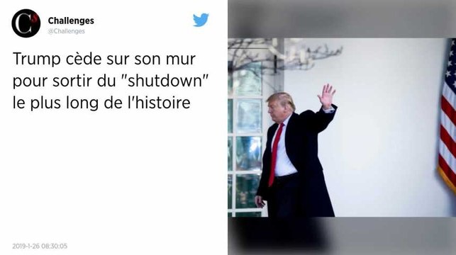États-Unis. Donald Trump signe un accord mettant fin au shutdown sans renoncer à son mur