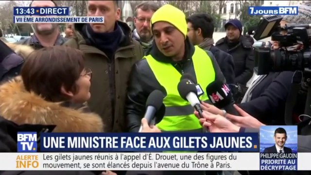 Un gilet jaune interpelle Annick Girardin: On ne vous demande pas de faire des discours de 7 heures, les Français ont faim