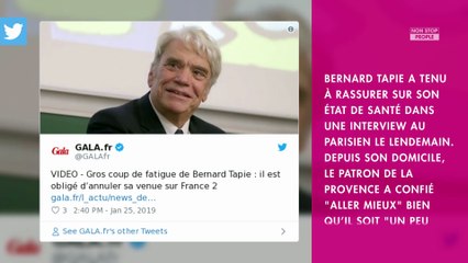 Bernard Tapie absent de "L’émission politique" : il rassure sur son état de santé