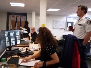 Metz : la manifestation des Gilets jaunes vue depuis  les locaux du centre de surveillance urbain