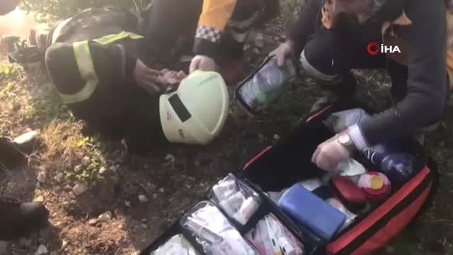 İtfaiye Personeli Yangın Söndürme Çalışmalarında Yaralandı