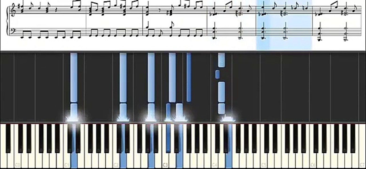 exo - lucky (peter pan) piano synthesia