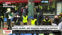 Gilets Jaunes : Incidents Place de la Bastille le samedi 26 janvier 2019
