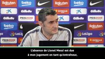 Barça - Valverde explique l'absence de Messi à Séville