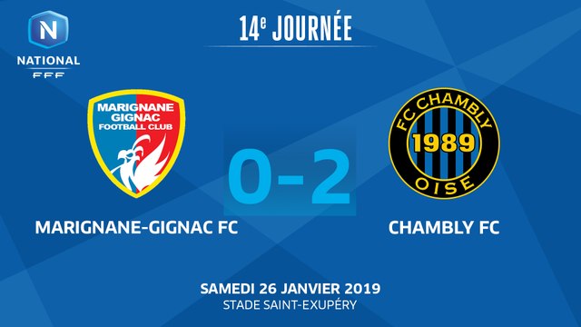 J14 : Marignane Gignac FC - FC Chambly (0-2), le résumé