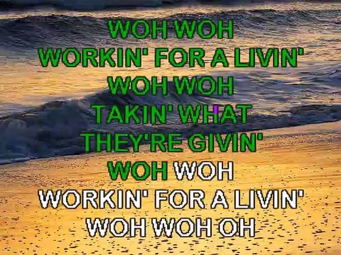 Huey Lewis & The News - Working For A Living karaoke