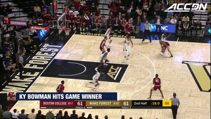 Boston College's Ky Bowman Hits Game Winner