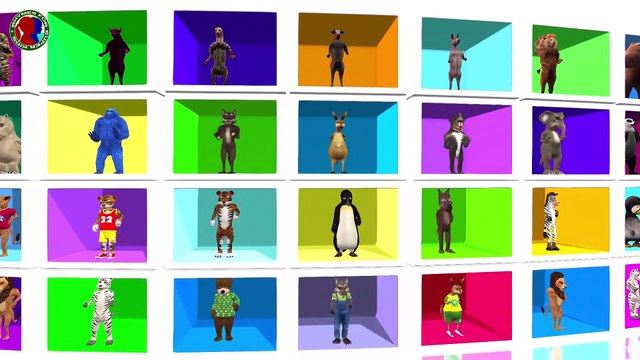 Animals Names And Sounds For Childrens ## || gorilla cow tiger lion bear donkey cheetah fox