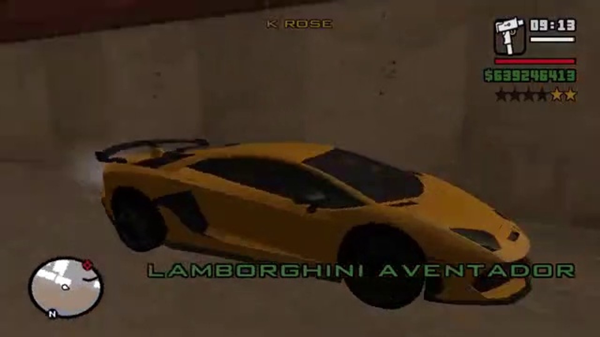 Hidden Lamborghini location in GTA San Andreas, image size:1920x1080
