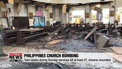 Philippines church bombings kill at least 27