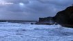 Arctic blast batters Cornish coast with winds and huge waves