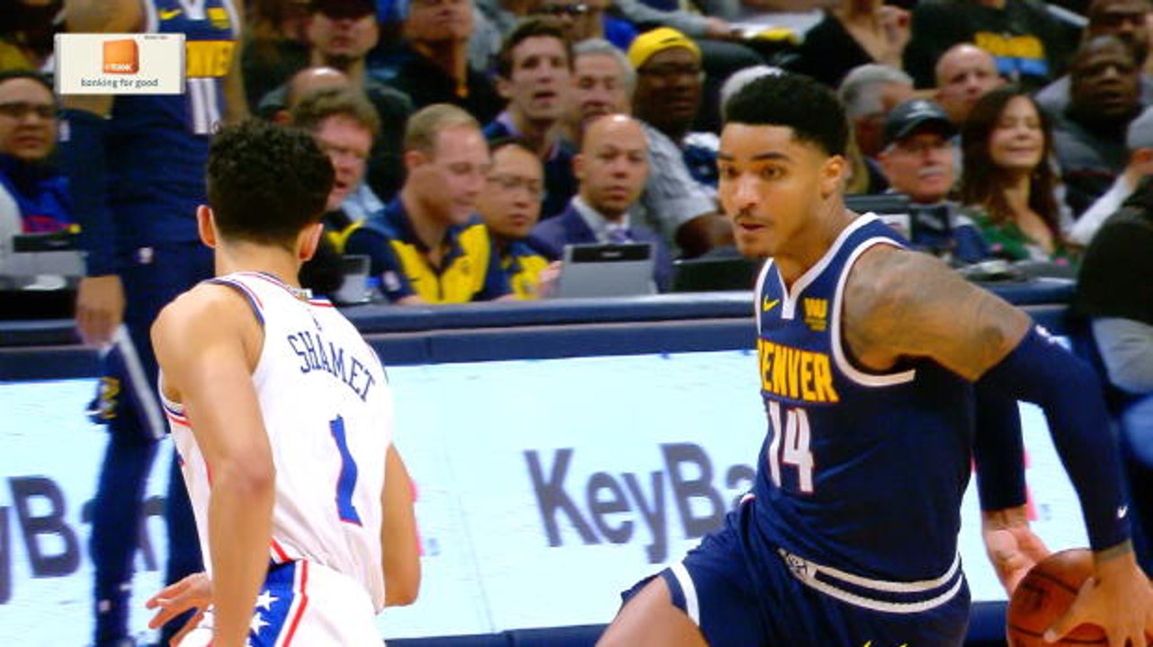 Harris' round-the-back dunk in Nuggets win