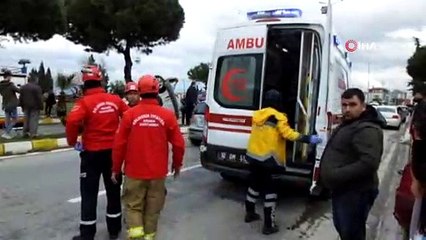 Lastiği patlayan kamyonet takla attı sürücü yaralandı