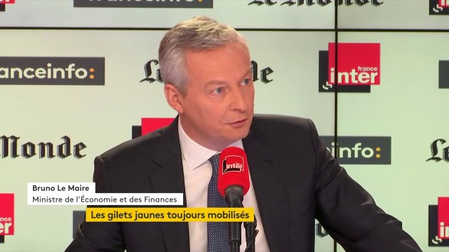 Bruno Le Maire sur les gilets jaunes : Il y a un déchaînement de violence (...). Je veux rendre hommage d'abord aux forces de l'ordre. L'ordre doit être rétabli .