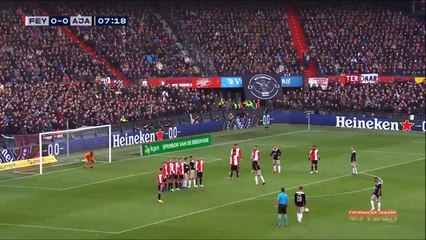 Lasse Schone fantastic free-kick goal - Feyenoord 0-1 Ajax