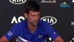 Open d'Australie 2019 - Novak Djokovic et la crise de rire quand il chambre Ubaldo, le journaliste italien d'Ubi Tennis