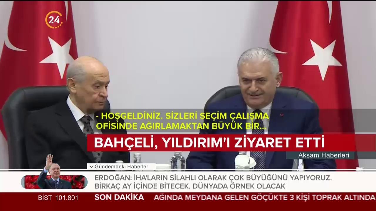 MHP lideri Bahçeli, Yıldırım'ı ziyaret etti