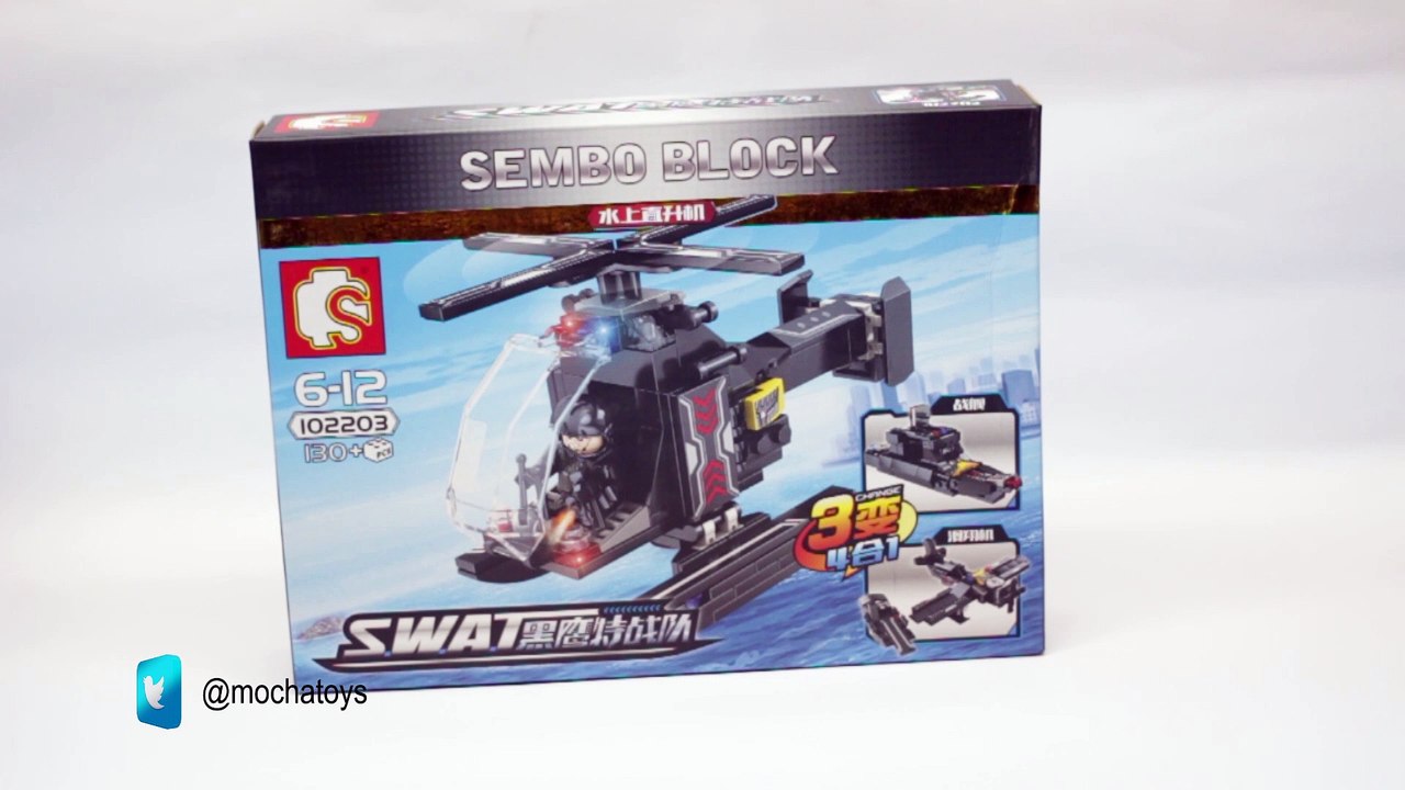SEMBO BLOCK Merakit Mainan Seri Tim SWAT 102203