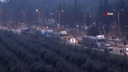 Sivil Tırlarla Getirilen Askeri Mühimmat Hatay'a Ulaştı