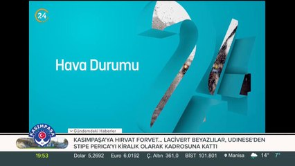 İşte hava durumu raporu