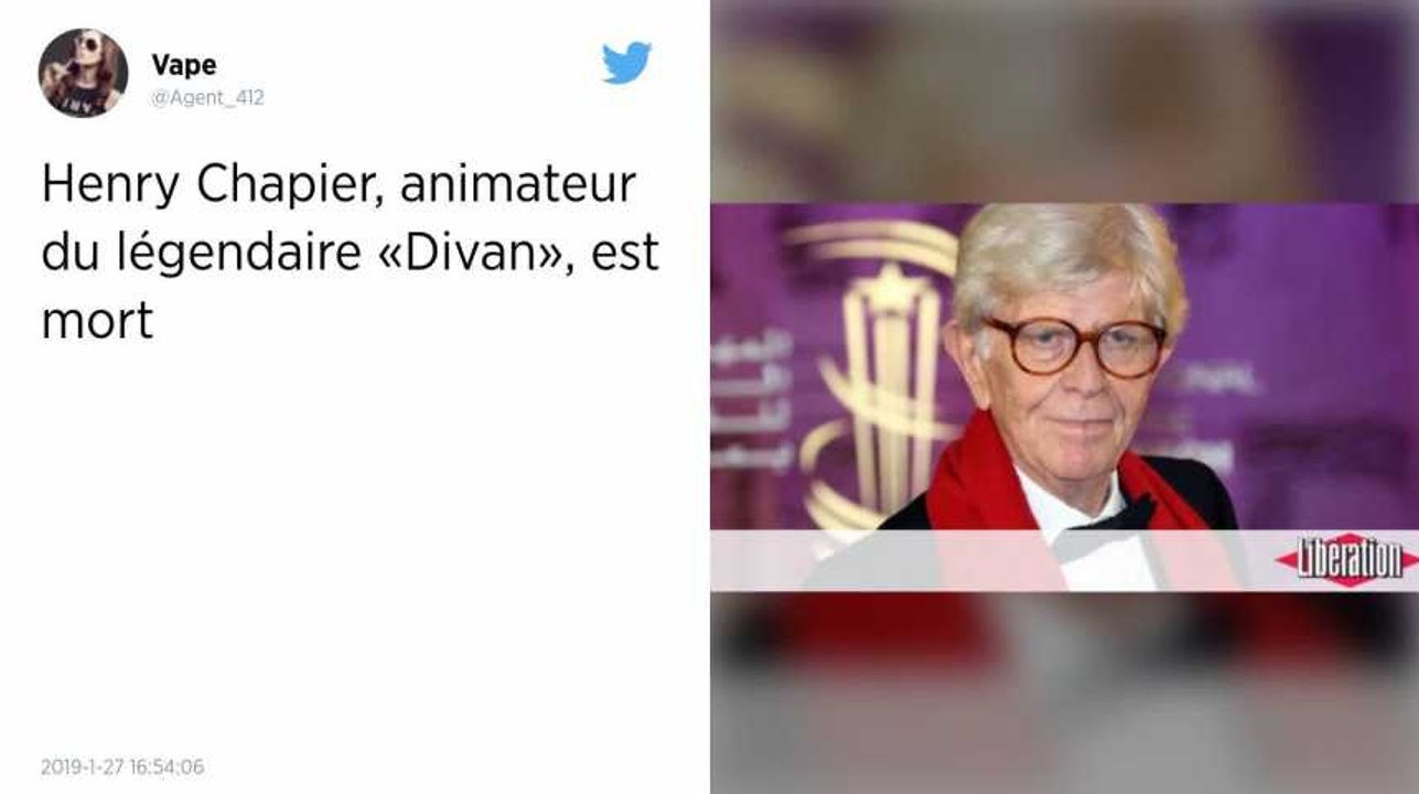 Télévision. Henry Chapier, animateur de la célèbre émission Le Divan, est mort