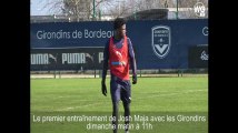 Premier entraînement de Josh Maja avec les Girondins