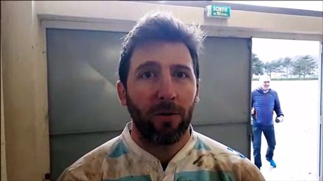 Réaction de Grégory Puyo (CS Vienne) après la victoire contre Bédarrides en Fédérale 1 (25-12)