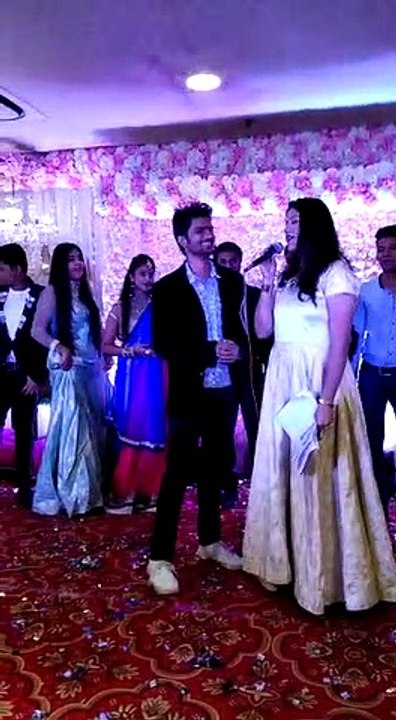A chap singing at the wedding!