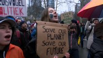 Multitudinaria manifestación en Bruselas contra el cambio climático