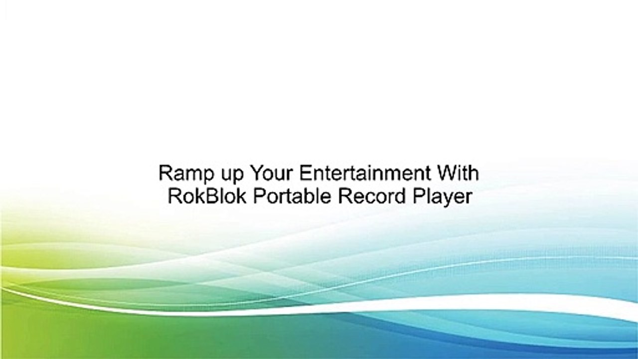 Ramp up Your Entertainment With RokBlok Portable Record Player