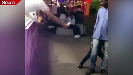 Sinirli çocuğun dondurmacıyla imtihanı