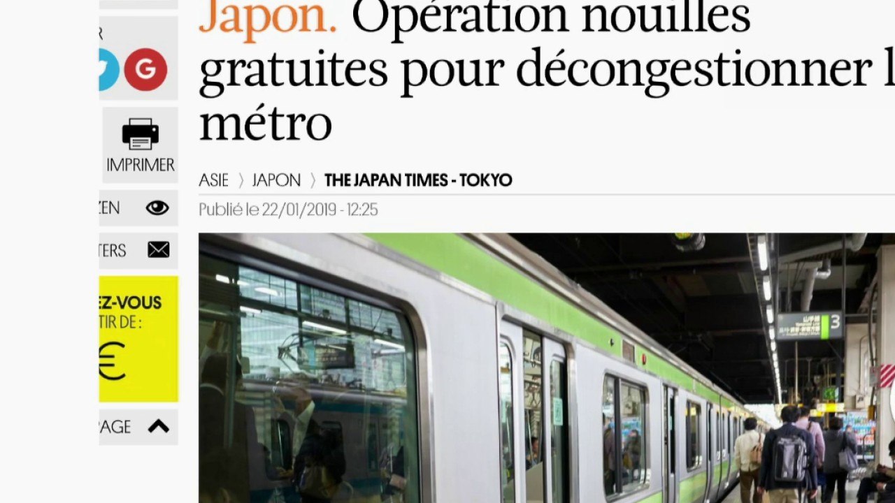Japon : des nouilles gratuites pour un métro désengorgé