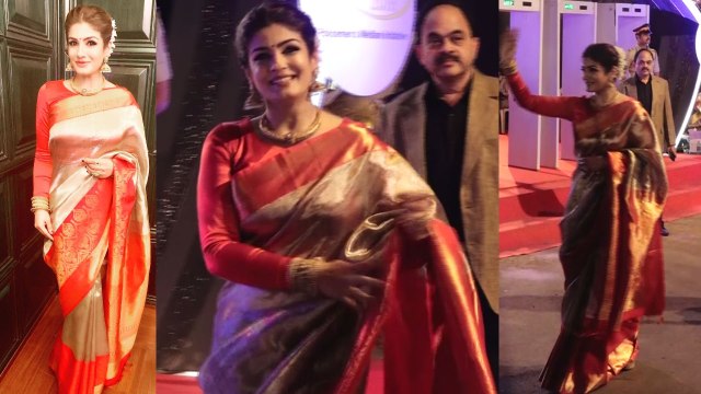 Raveena Tandon looks beautiful in a silk saree at Umang Awards 2019 | Boldsky