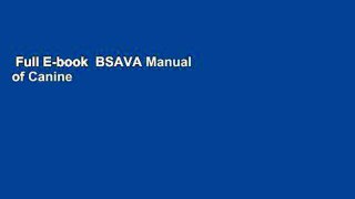 Full E-book  BSAVA Manual of Canine and Feline Behavioural Medicine (BSAVA British Small Animal