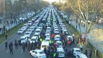 A Madrid, les taxis en grève délogés