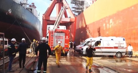 Son Dakika! Tuzla'da, Tersanedeki Bir Gemide Yangın Çıktı! 7 Kişi Yaralandı