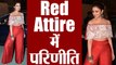 Parineeti Chopra looks gorgeous in red attire at Umang Awards 2019 | Boldsky